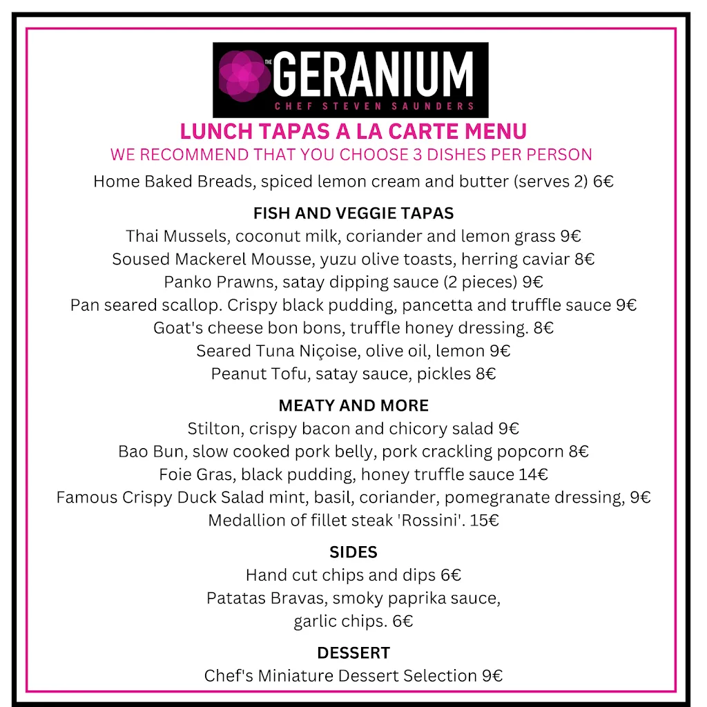 Menu_The Geranium_Oncala_image_1