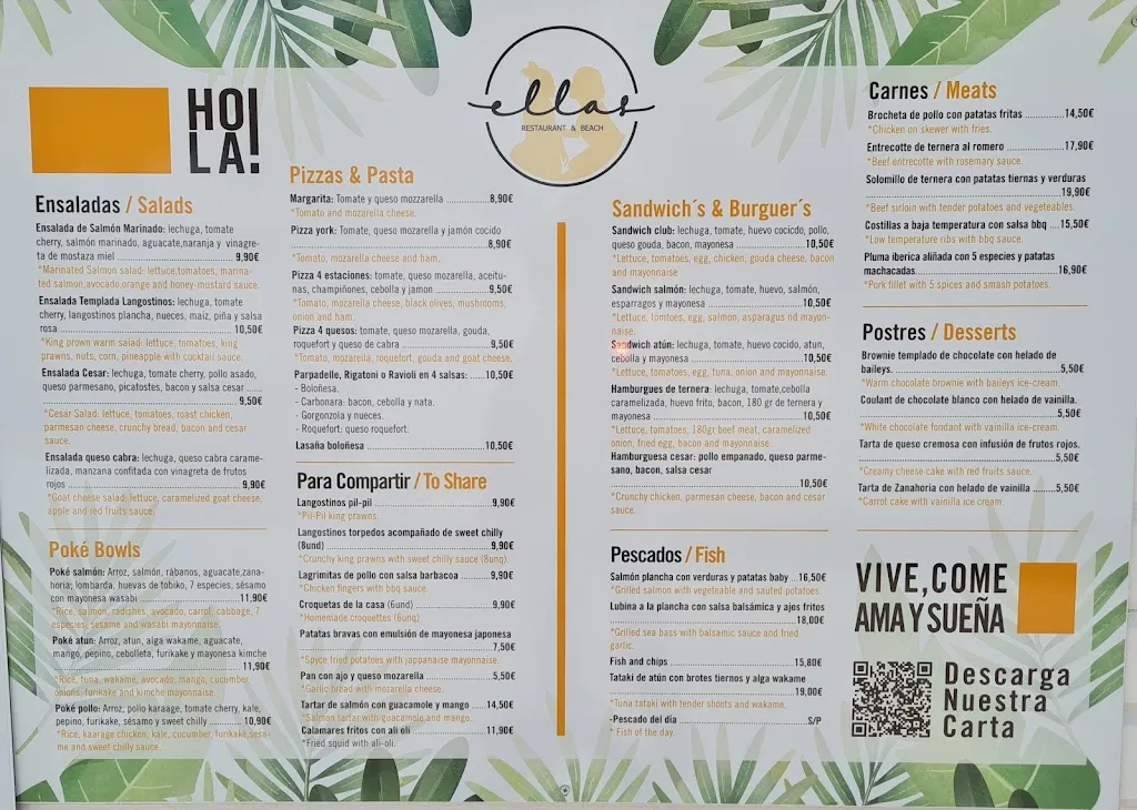 Menu_Ellas Restaurant & Beach_Oncala_image_3