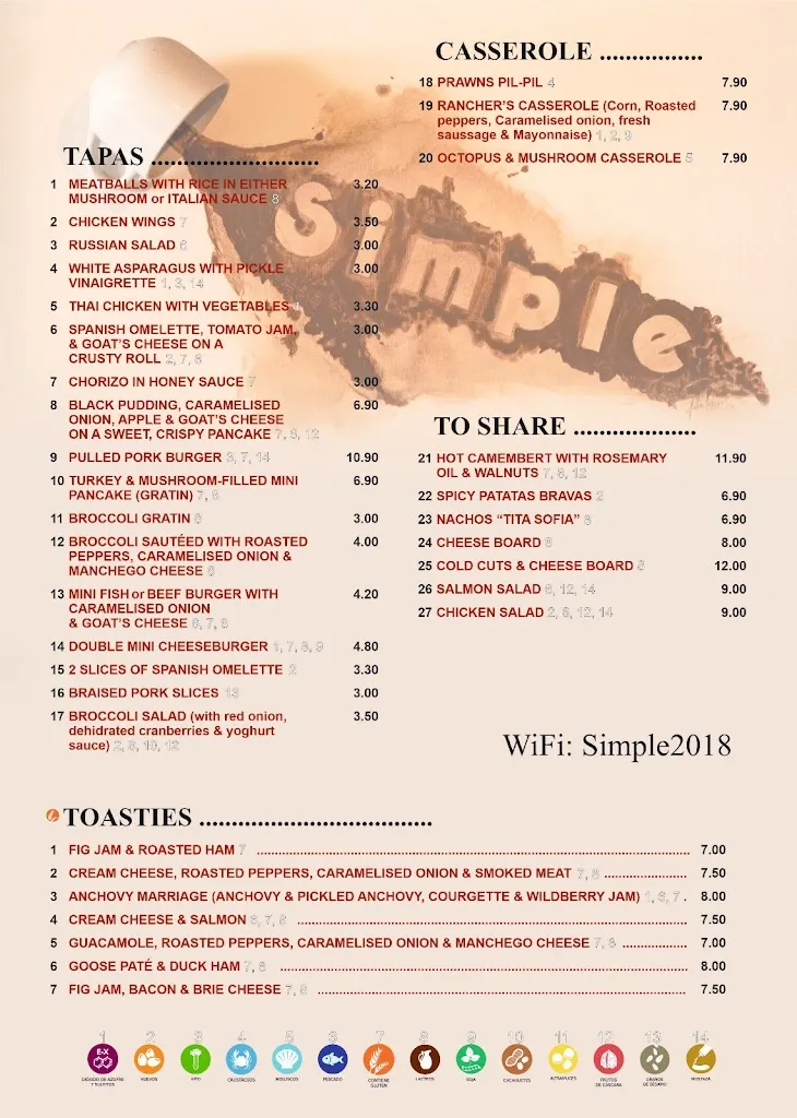 Menu_Simple Café & Copas_Oncala_image_1