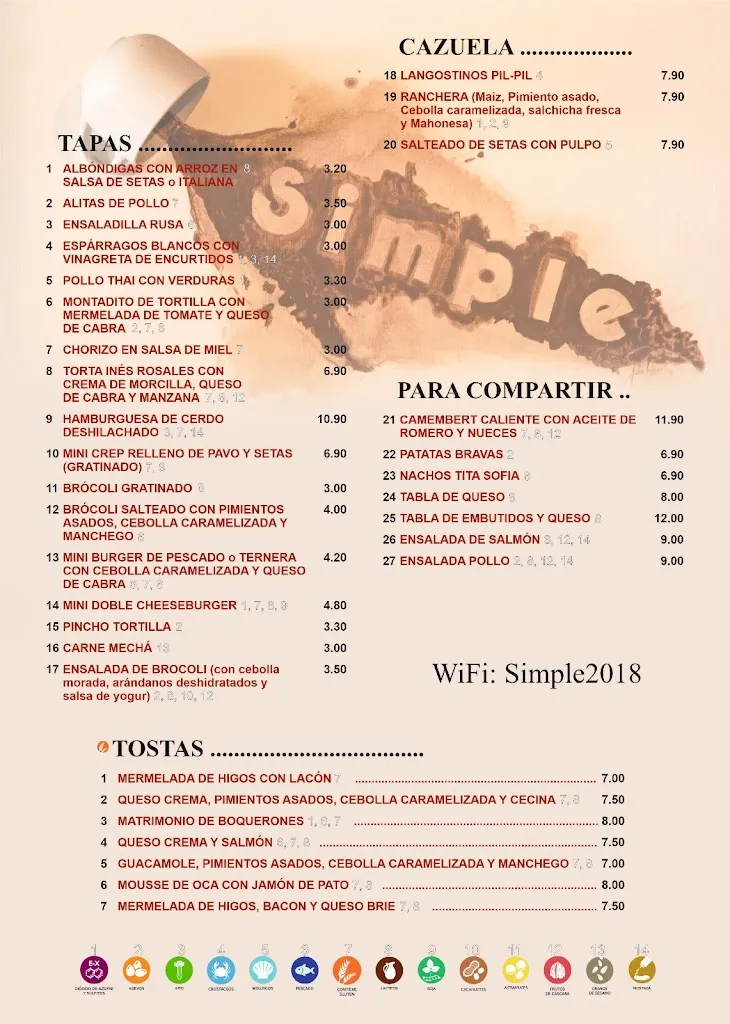 Menu_Simple Café & Copas_Oncala_image_2