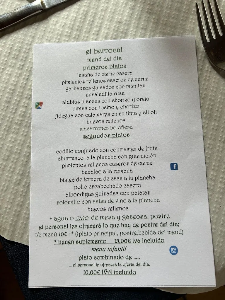 Menu_Bar Restaurante El Berrocal_Royo El_image_3