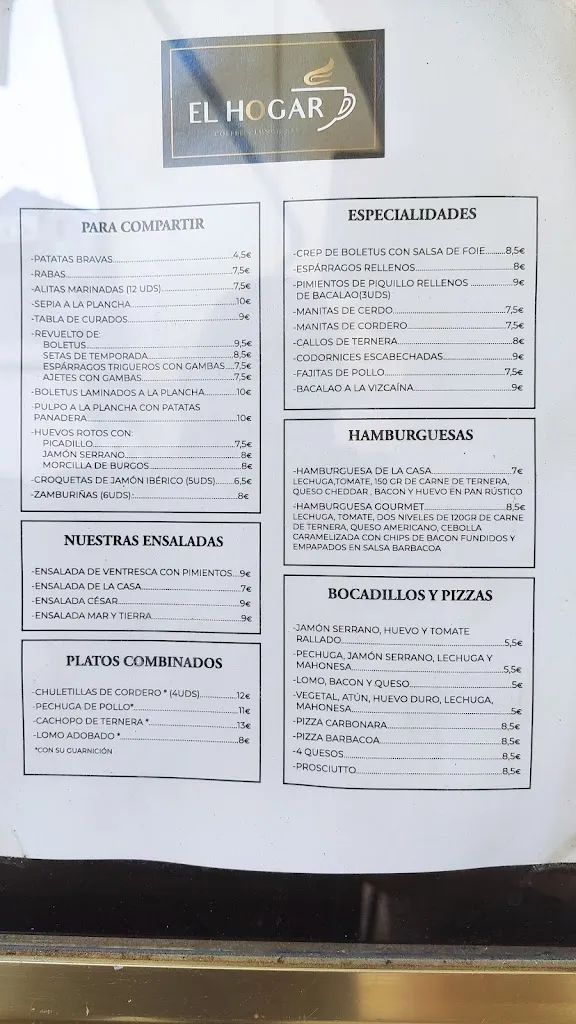 Menu_Bar El Hogar_San Leonardo de Yagüe_image_1