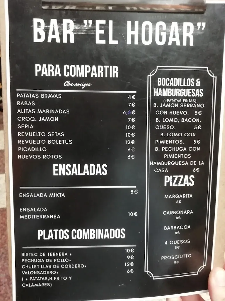 Menu_Bar El Hogar_San Leonardo de Yagüe_image_2
