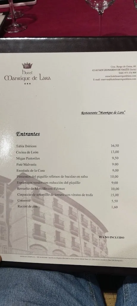 Menu_Manrique De Lara - El Chispo_San Leonardo de Yagüe_image_2