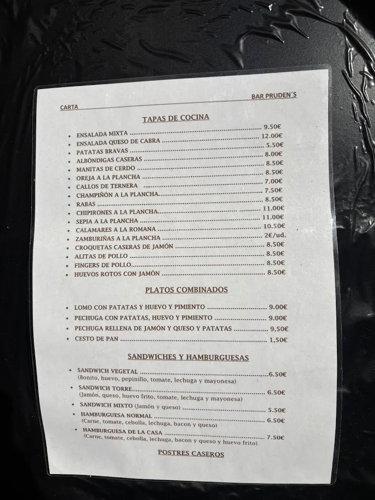 Menu_Bar Prudens_San Leonardo de Yagüe_image_1