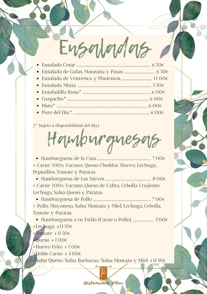 Menu_Pilar Restaurante_San Leonardo de Yagüe_image_2