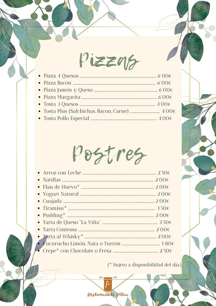Menu_Pilar Restaurante_San Leonardo de Yagüe_image_3