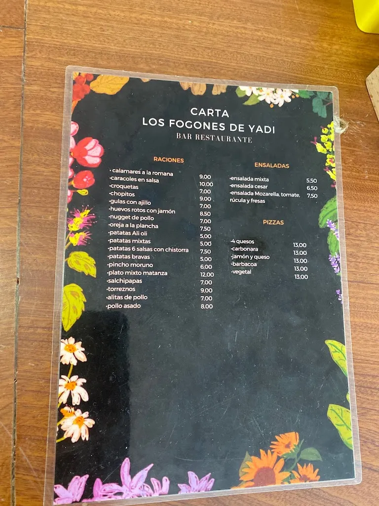 Menu_Restaurante Los Fogones De Yadi_Valdenebro_immagine_2