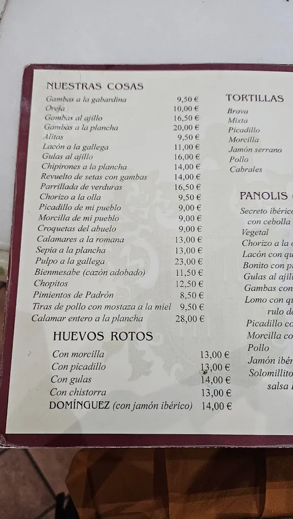 Menu_La Taberna de Domínguez_Vadillo_image_1