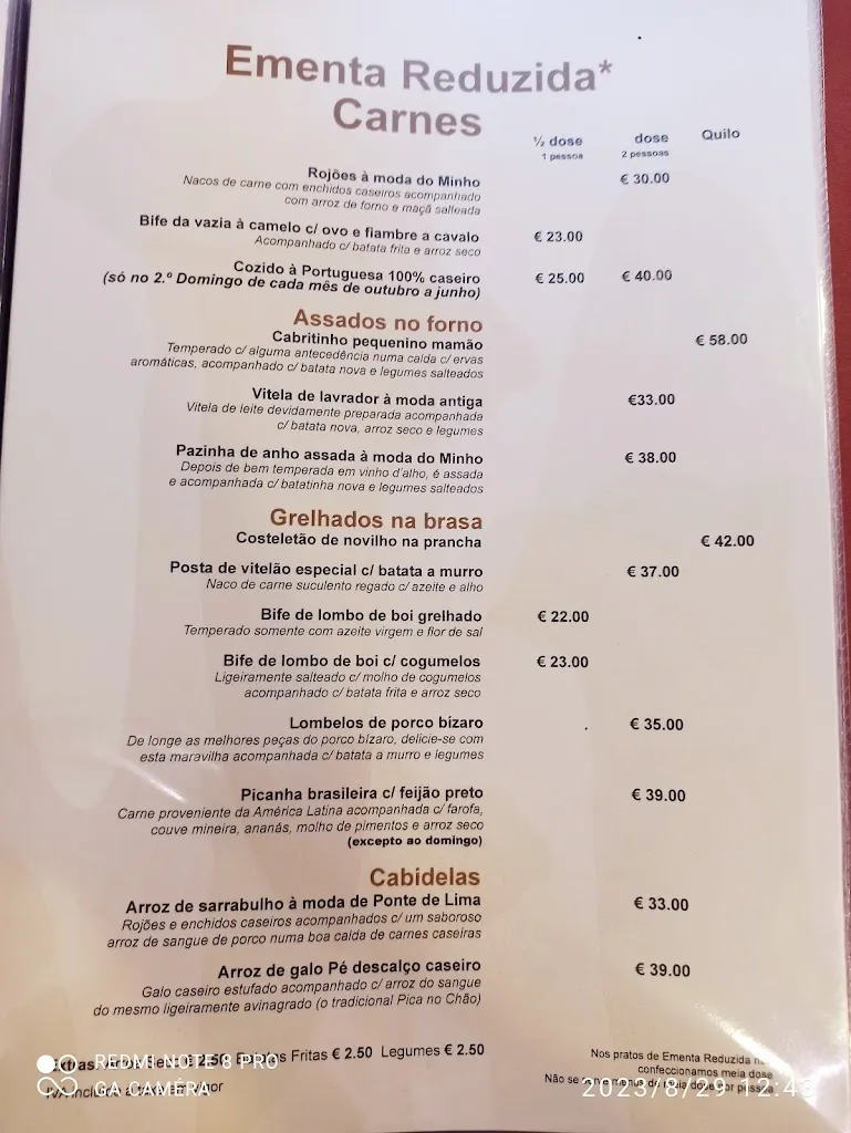 Menu_Restaurante Camelo_Viana de Duero_image_1