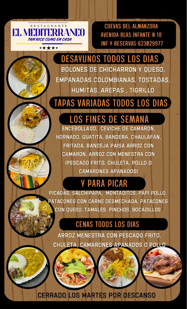 Menu_Restaurante Ecuatoriano Latino EL MEDITERRANEO_Cuevas del Almanzora_image_1
