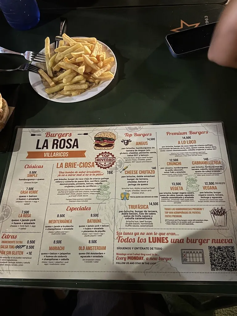 Menu_Hamburguesería La Rosa_Cuevas del Almanzora_image_4