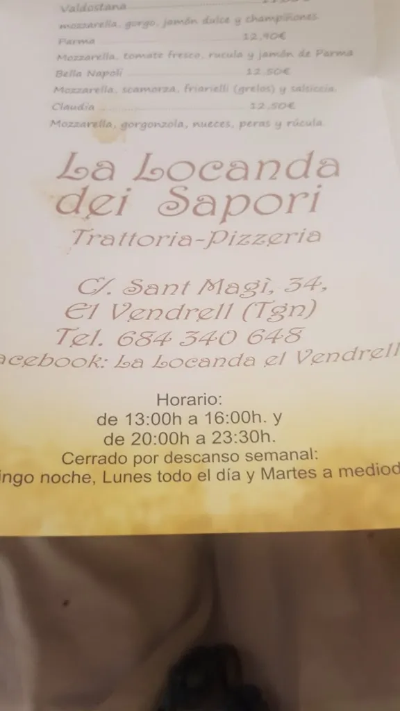 Menu_La Locanda dei Sapori_Albinyana_immagine_1
