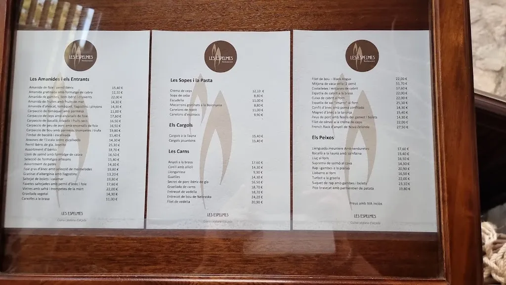 Menu_Restaurant Les Espelmes_Alcover_image_2