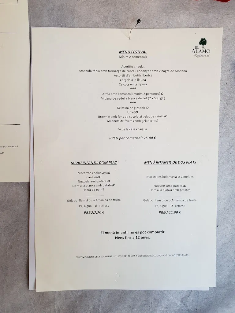 Menu_El Álamo Restaurant_Alcover_image_3