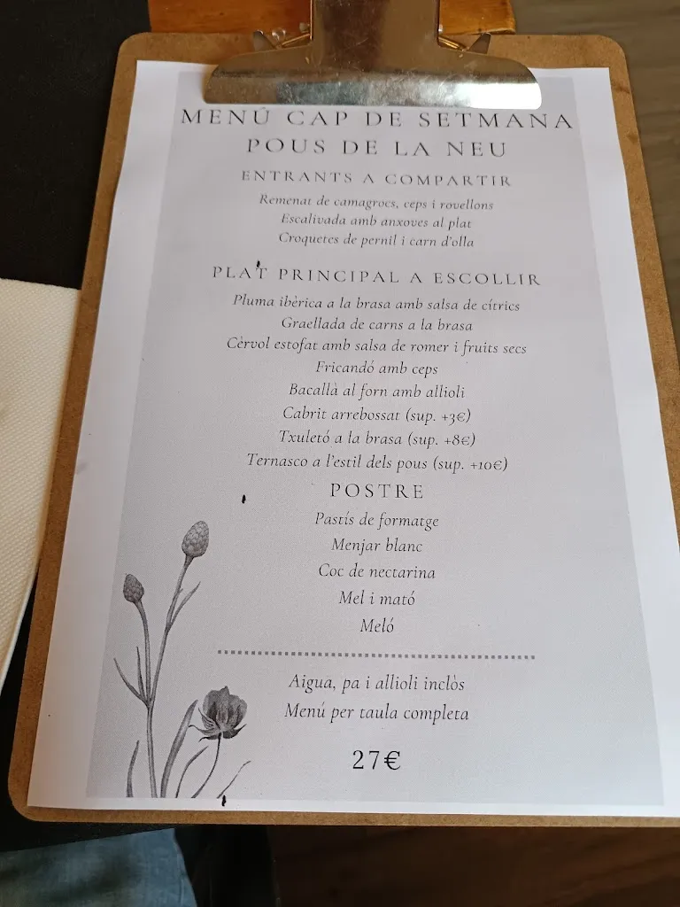 Menu_Hostal Restaurant Pous de la Neu_Alfara de Carles_image_1
