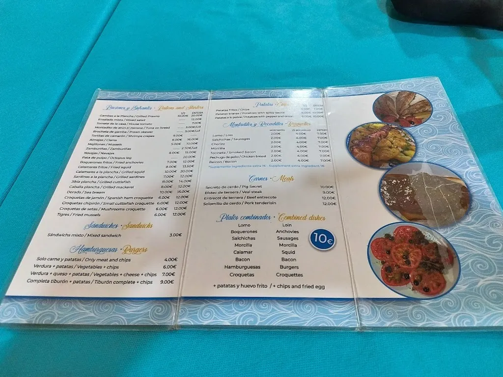 Menu_Bar El Tiburón_Cuevas del Almanzora_image_2