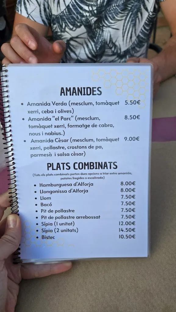 Menu_El Parc Bar Pàdel Tennis_Alforja_immagine_1
