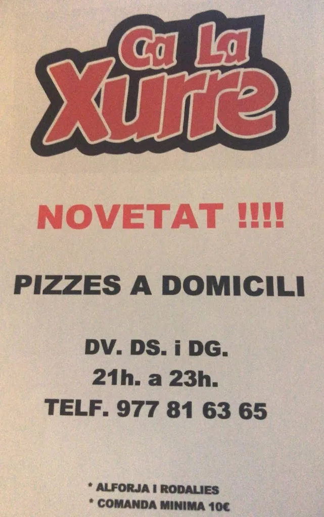 Menu_La Xurrera D'Alforja_Alforja_image_4