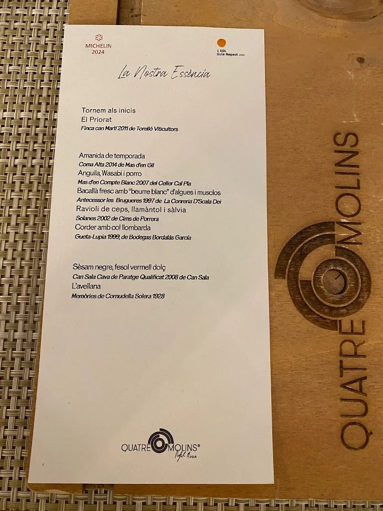 Menu_Quatre Molins_Alforja_image_1