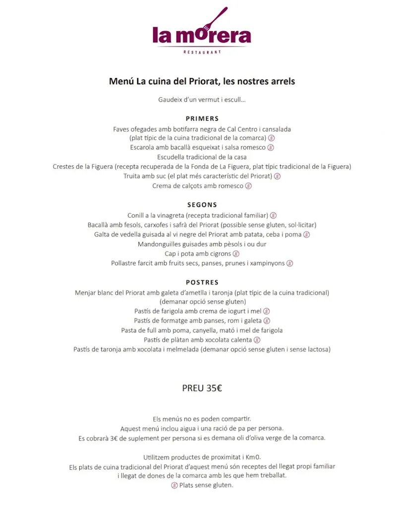 Menu_Restaurant La Morera_Alforja_image_2