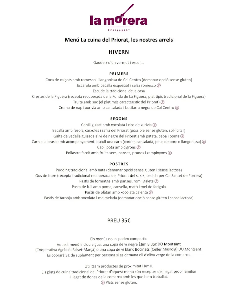 Menu_Restaurant La Morera_Alforja_image_4