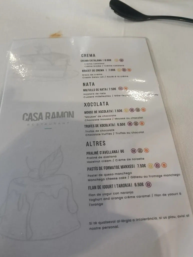 Menu_Restaurant Casa Ramon_Alcanar_immagine_2