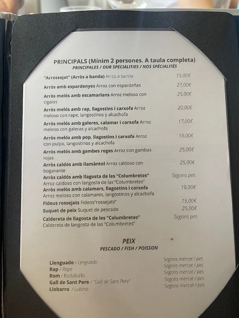 Menu_Restaurant Casa Ramon_Alcanar_immagine_4