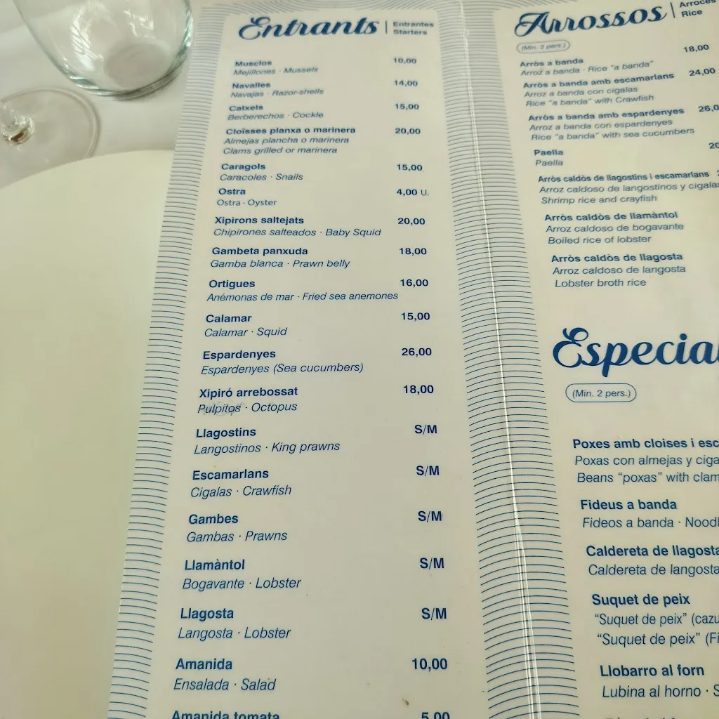 Menu_Restaurant El Pescador Casa Angelina_Alcanar_image_1