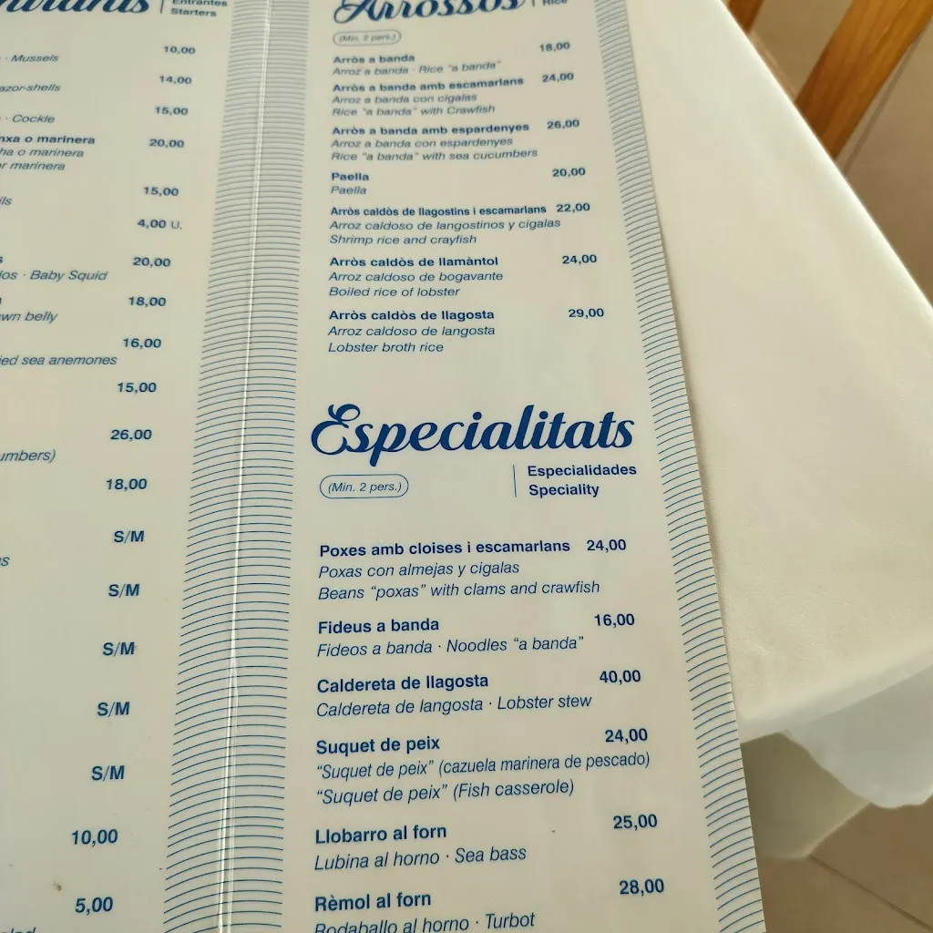 Menu_Restaurant El Pescador Casa Angelina_Alcanar_image_2