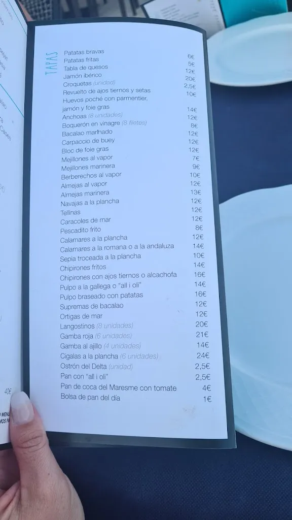 Menu_Bar restaurant El Nàutic Les Cases_Alcanar_image_4