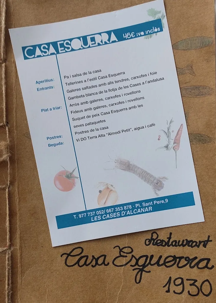 Menu_Restaurant Casa Esquerra_Alcanar_immagine_4