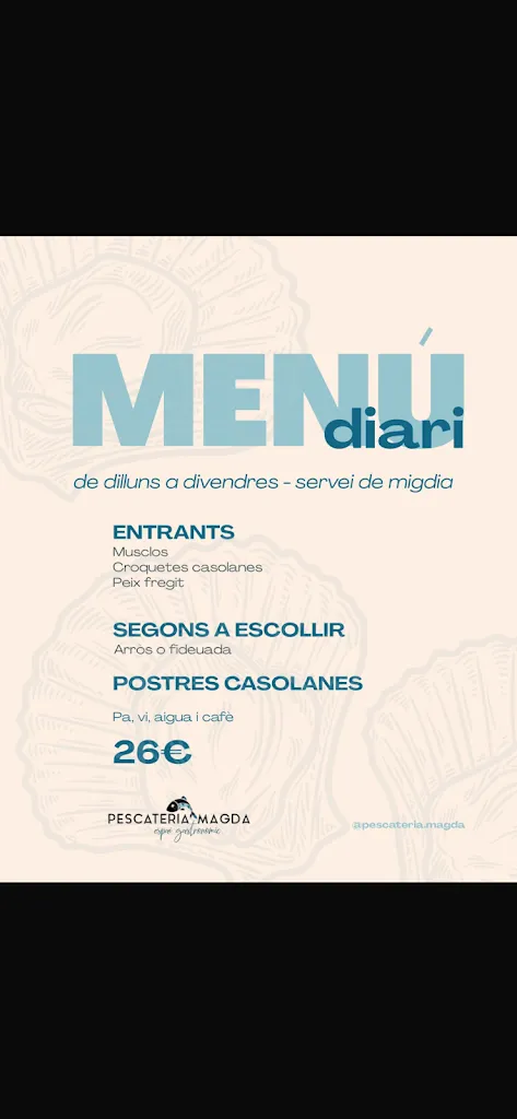 Menü_Pescateria Magda Espai Gastronòmic_Alcanar_Bild_2