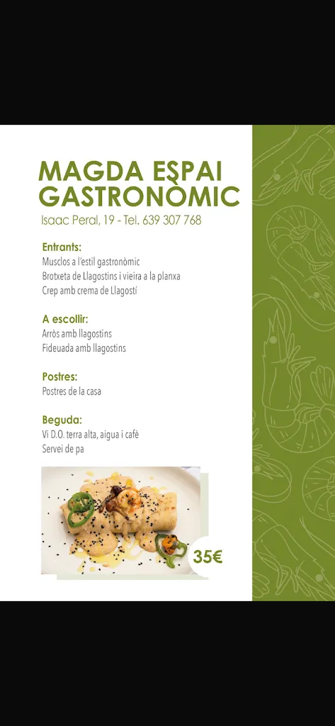 Menü_Pescateria Magda Espai Gastronòmic_Alcanar_Bild_3