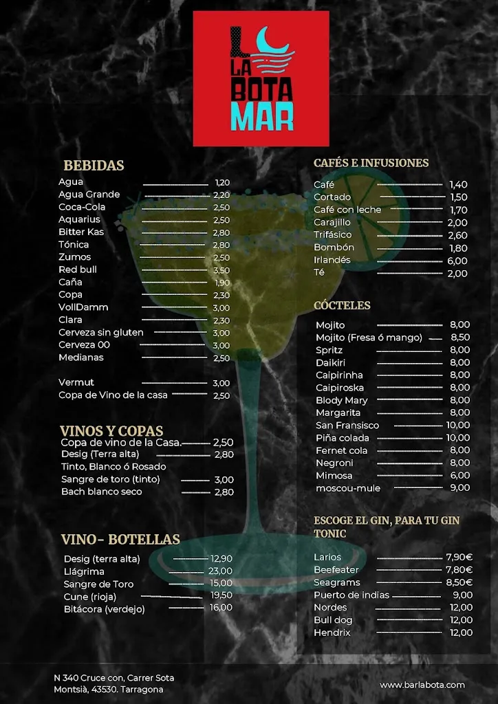 Menu_Bar Restaurant La Bota Mar_Alcanar_image_1