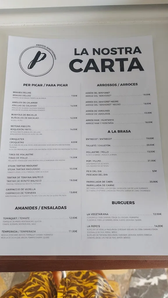 Menu_Pepo's Gastrobar_Alcanar_image_1