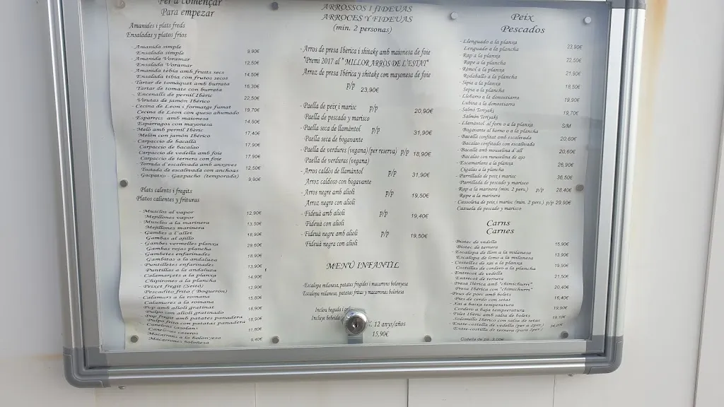 Menu_Restaurant Voramar Cal Vitali_Altafulla_immagine_1