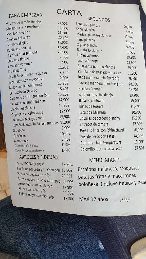 Menu_Restaurant Voramar Cal Vitali_Altafulla_immagine_2