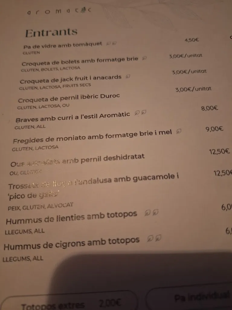 Menu_Aromatic Restaurant_Altafulla_immagine_2