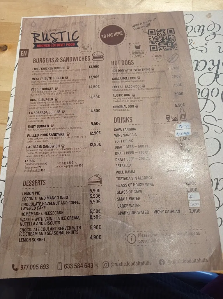 Menu_Rustic Food Altafulla_Altafulla_immagine_1