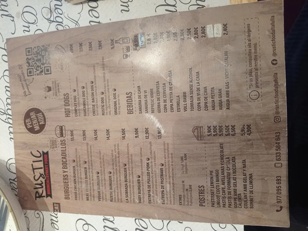 Menu_Rustic Food Altafulla_Altafulla_immagine_4