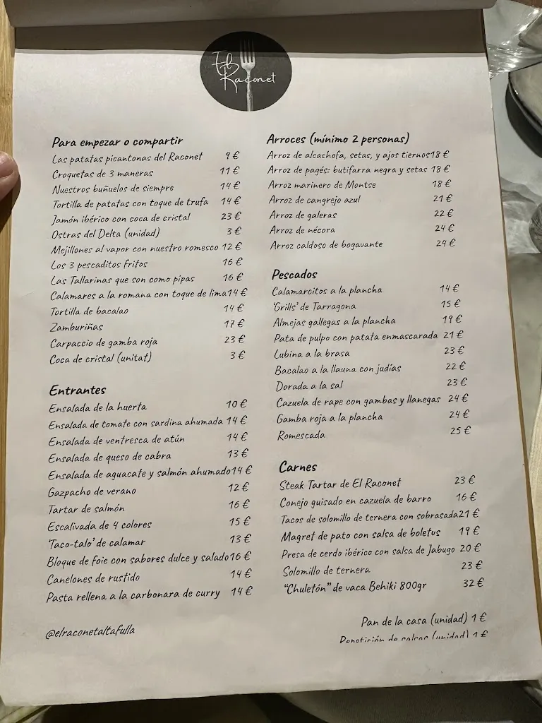 Menu_Restaurant El Raconet_Altafulla_image_1
