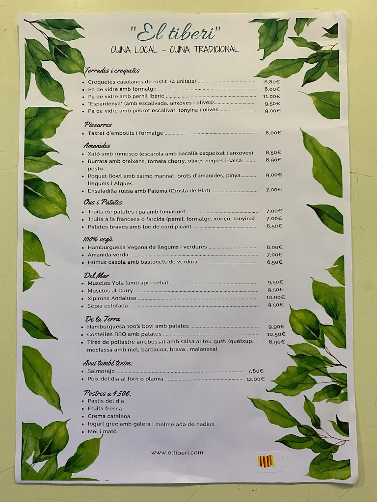 Menu_Restaurant El Tiberi_Altafulla_image_1