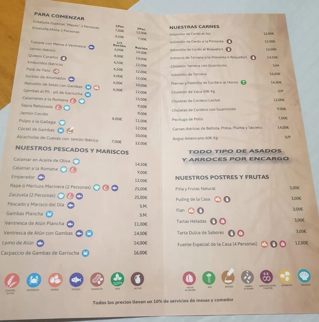 Menu_El Meson Cuevas Del Almanzora_Cuevas del Almanzora_image_4