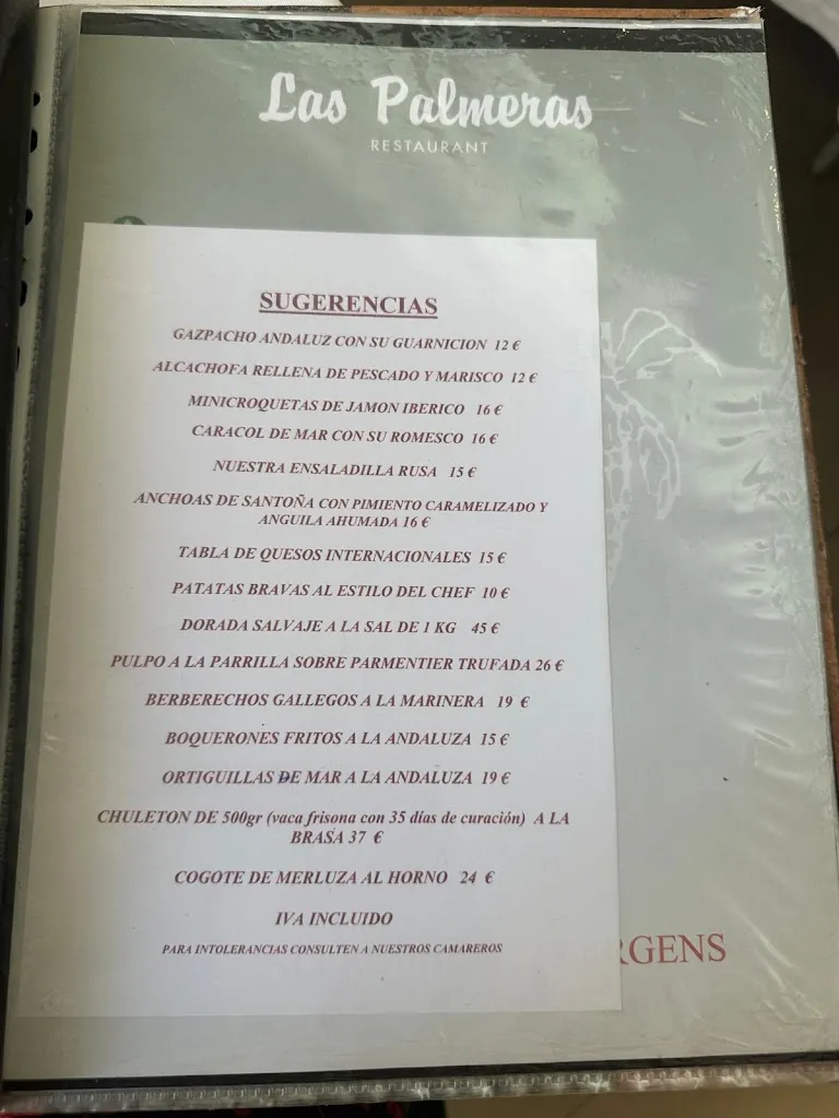 Menu_Restaurant Las Palmeras_Altafulla_image_1