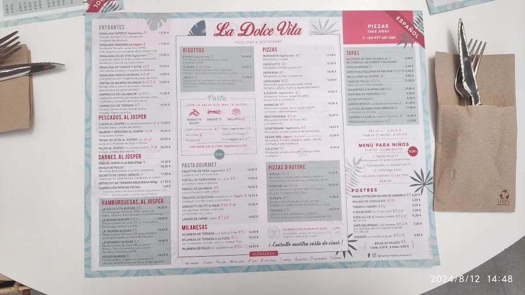 Menu_Restaurant La Dolce Vita_Altafulla_immagine_4