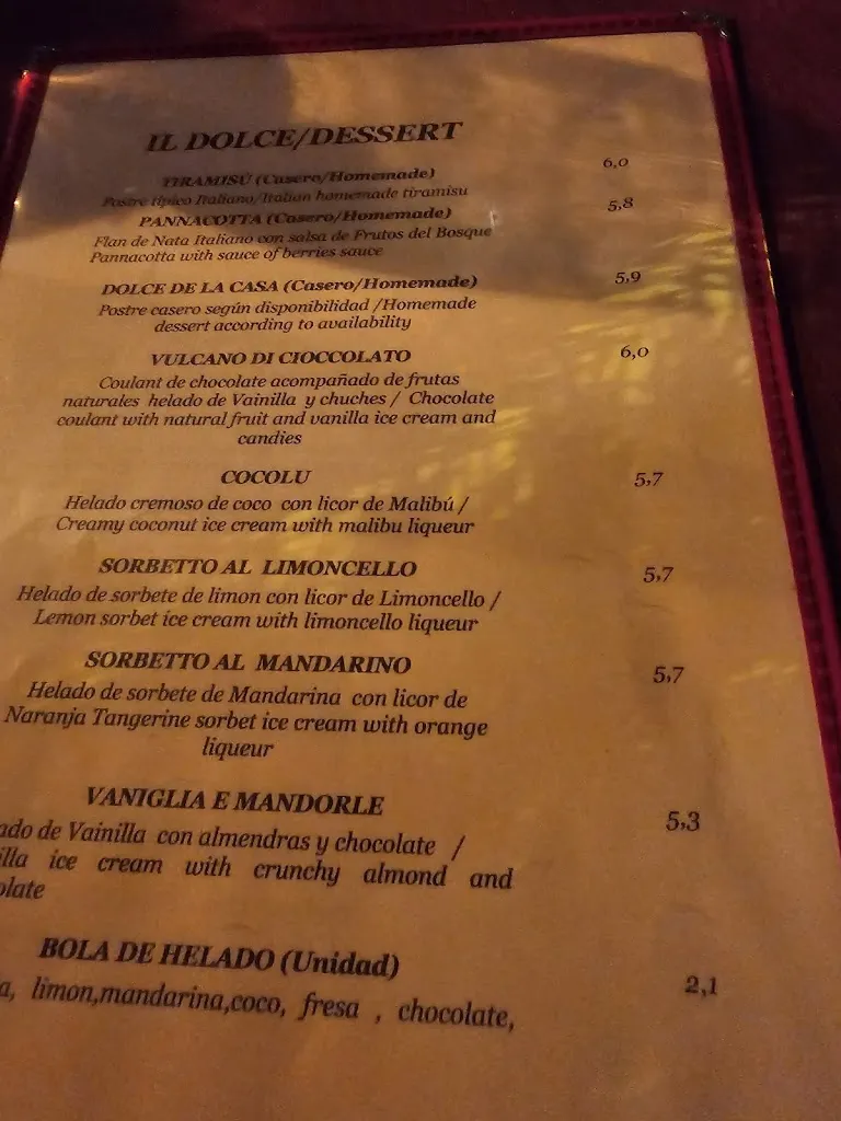 Menu_Pizzería la Trattoria de Torredembarra_Altafulla_image_3