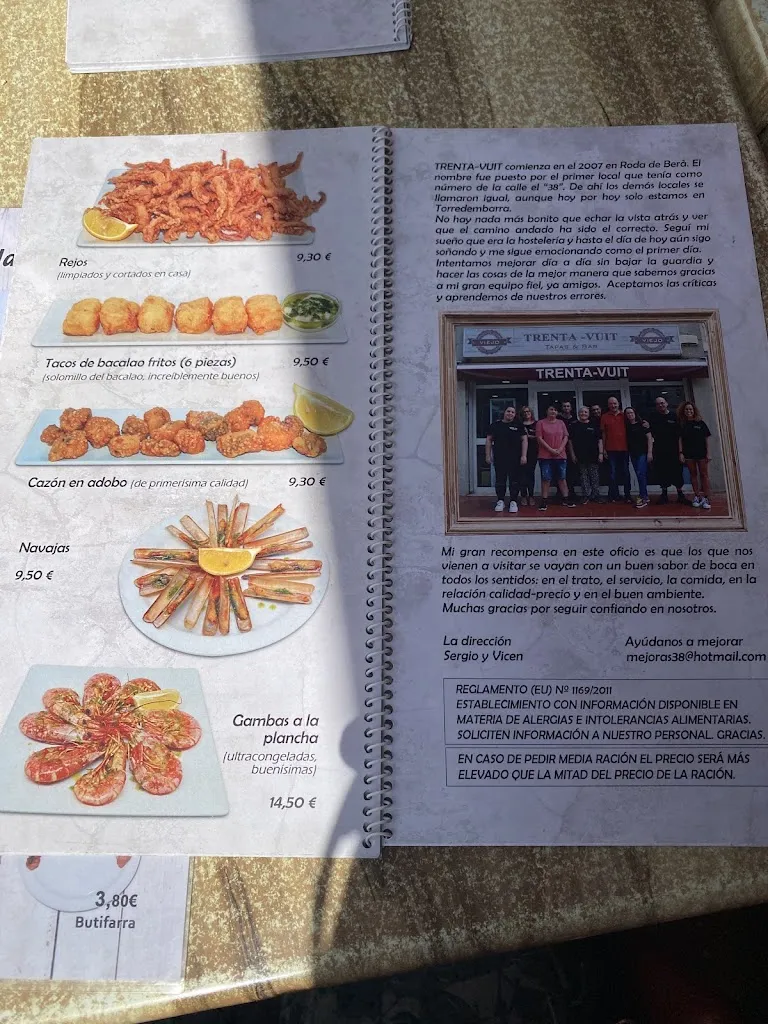 Menu_Trentavuit Torredembarra_Altafulla_image_3