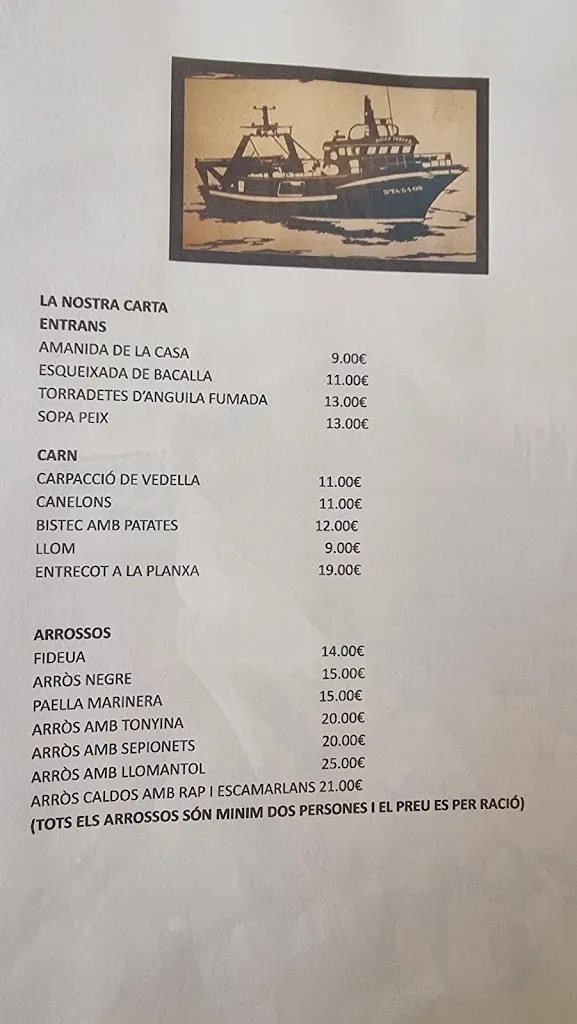 Menu_Restaurant El Pescador_Ametlla de Mar_image_1