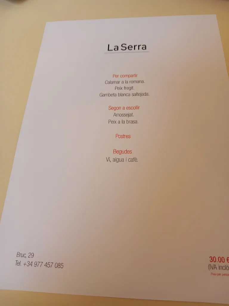 Menü_Restaurant Taverna La Serra_Ametlla de Mar_Bild_4